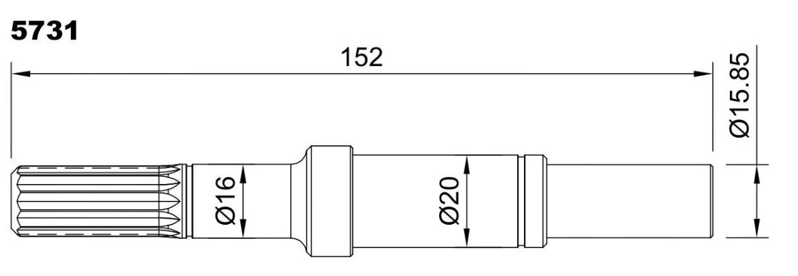 5731-ALBERO POMPA ST 235 L=152
