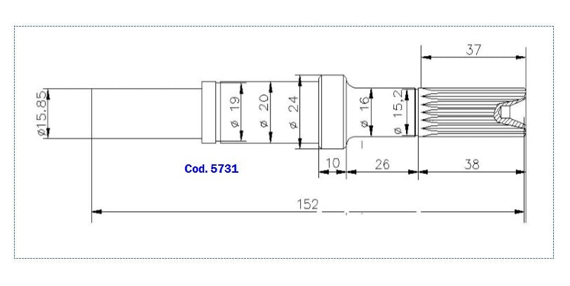 5731-ALBERO POMPA ST 235 L=152
