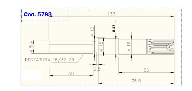 ST 244 PUMP SHAFT