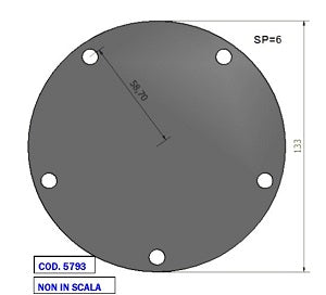 5793-COPERCHIO CAT3196 D.133 SP.6