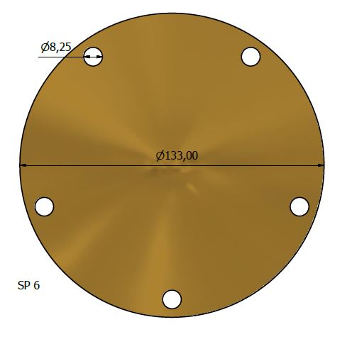 5793-COPERCHIO CAT3196 D.133 SP.6
