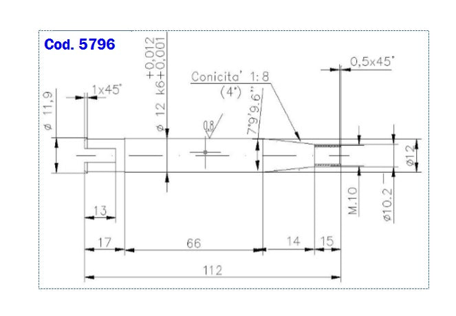 5796-ALBERO POMPA ST 233 L=112