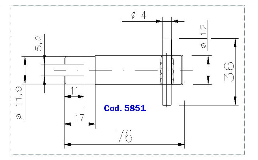 5851-ALBERO POMPA JH 24178 L=76
