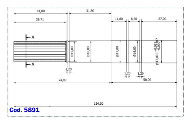 5891-ALBERO POMPA ST 249 L=124
