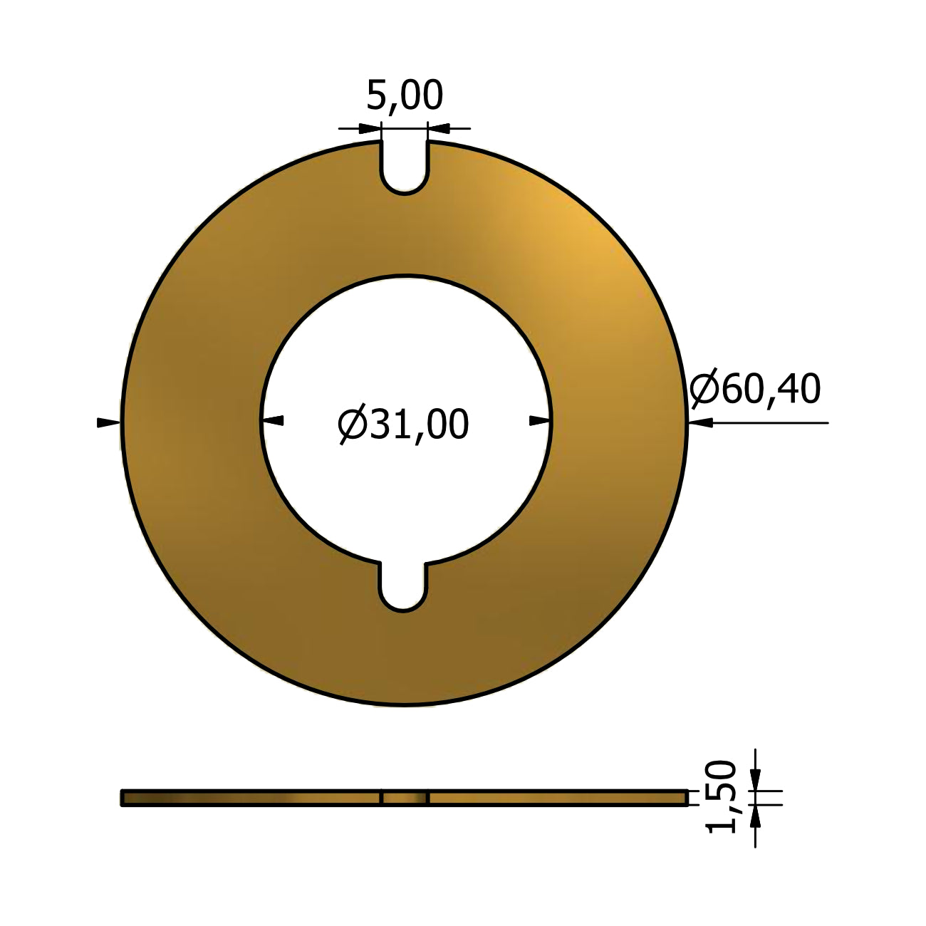 5996-ANELLO DI RASAMENTO 60.5x31x1.5