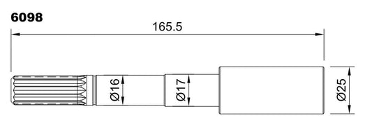 6098-ALBERO POMPA ST 151/W L=165.5