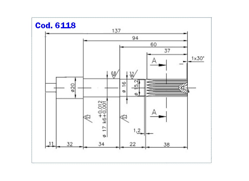 6118-ALBERO POMPA ST 146/MD L=137