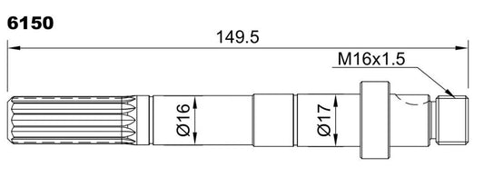 6150-ALBERO POMPA ST 449 L=149.5