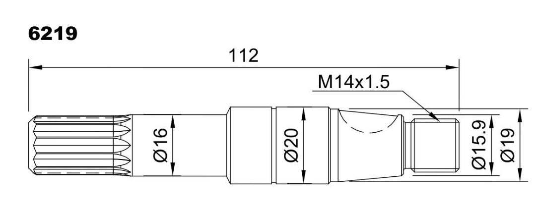 6219-ALBERO  POMPA ST 349 L=112