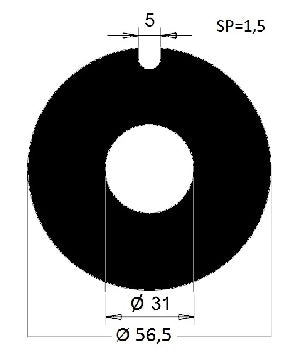 6229-ANELLO RAS. 56.5x31x1.5