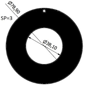 6238-ANELLO RASAM 79x38x3 PERNO 3 MM
