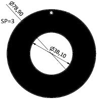 6238-ANELLO RASAM 79x38x3 PERNO 3 MM