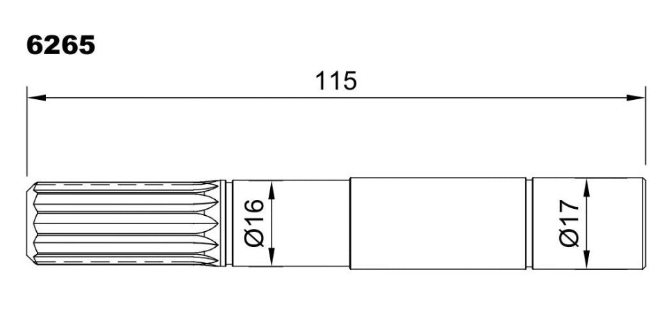 6265-ALBERO POMPA ST 374 L=115