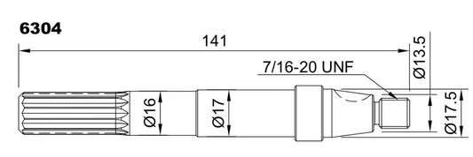 PUMP SHAFT JB 23430-1401