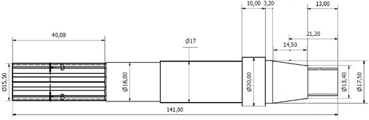 6304-ALBERO POMPA JB 23430-1401 L=141