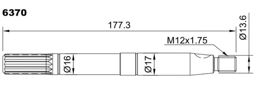 6370-ALBERO POMPA ST 350 L=177.3