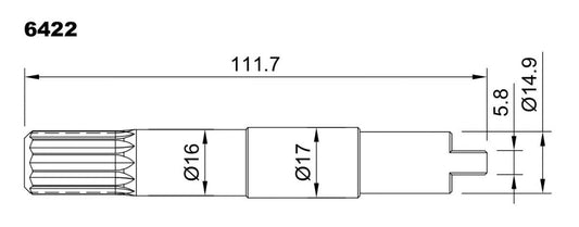 ST 182 PUMP SHAFT
