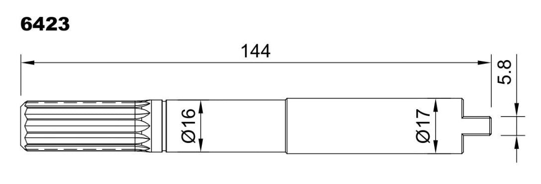 6423-ALBERO POMPA ST 451 L=144