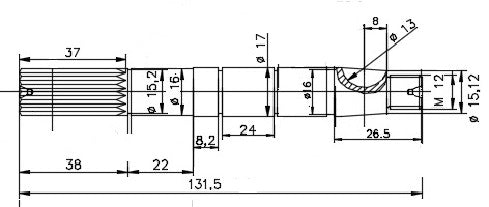 6442-ALBERO POMPA ST 474 L=131.5