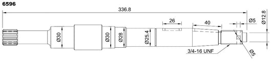 6596-ALBERO POMPA JB OFF2000 L=336.8