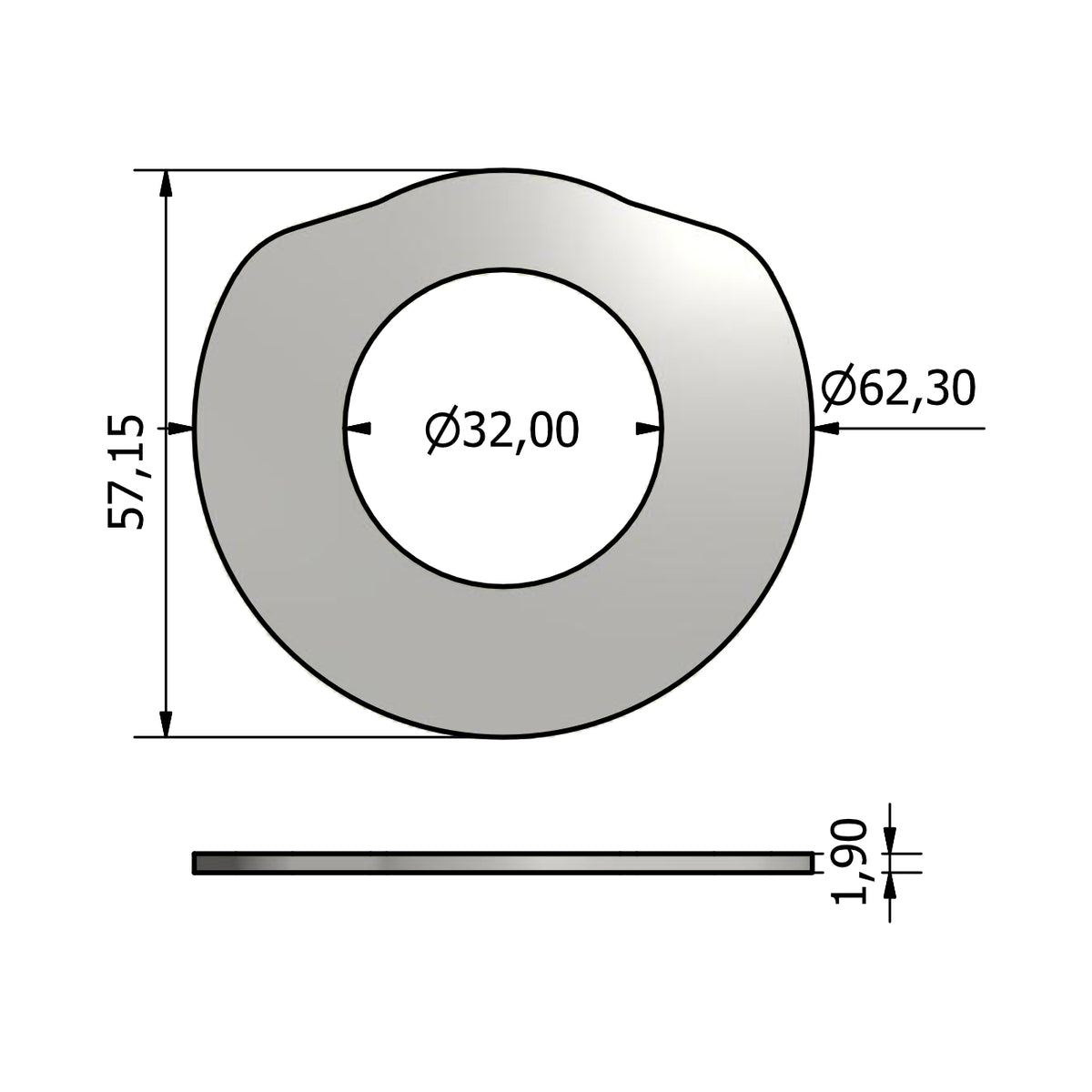 6647-ANELLO RASAMENTO OVALE 62