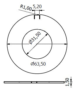 6659-ANELLO RAS. 62.5x31x1.5 SH19295