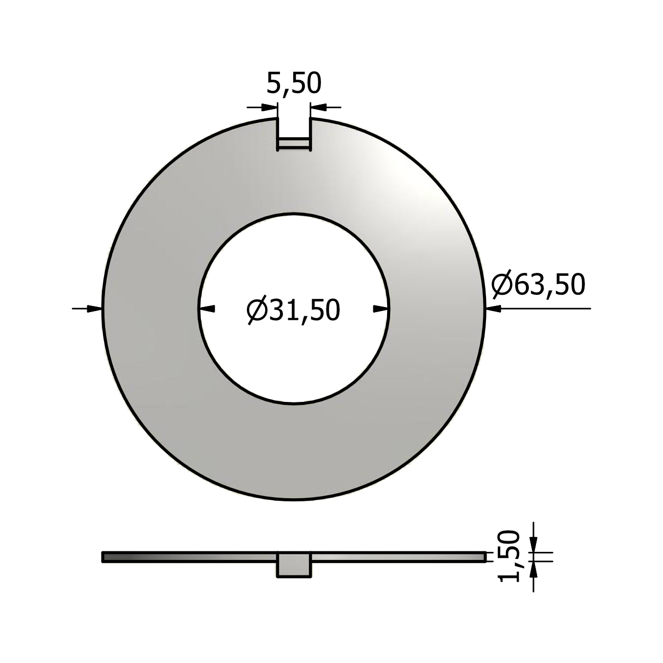 6659-ANELLO RAS. 62.5x31x1.5 SH19295