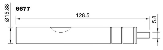 6677-ALBERO POMPA JB 22143 L=128.5