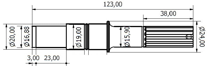 6717-ALBERO POMPA ST 065 L=123.2