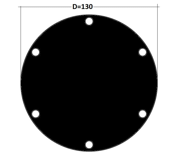 6774-COPERCHIO D.130 SP.6 6 FORI