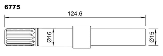 6775-ALBERO POMPA YM 129573-42501