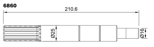 PM 40/SAE PUMP SHAFT