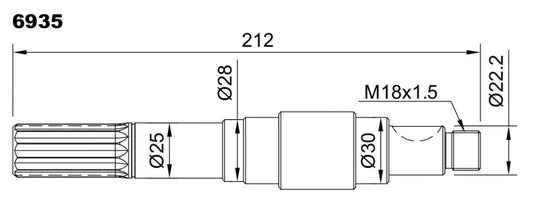 6935-ALBERO JH 01-35276 L=212