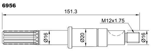6956-ALBERO VMF7 L=151.3