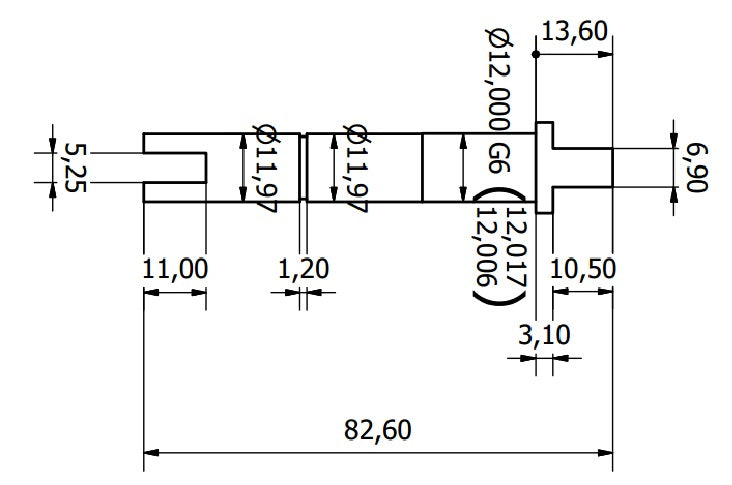 6961-ALBERO POMPA ST606 L=82.6