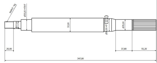 MP57SL PUMP SHAFT