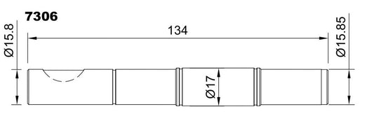 7306-ALBERO POMPA SW MOD. L=134