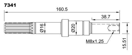 7341-ALBERO JB 6718-0000 L=160.5