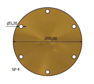7344-COPERCHIO POMPA D.90 SP.4