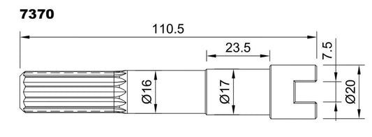 7370-ALBERO  POMPA JH 24127 L=110.5