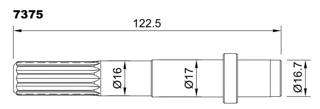 7375-ALBERO POMPA VW 065121012/N L122