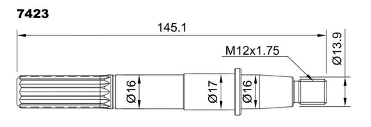 7423-ALBERO POMPA ST 181/TT L=145.1