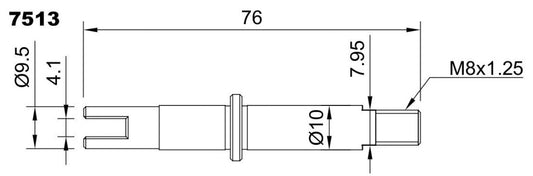 7513-ALBERO POMPA YM124070-42061 L=76