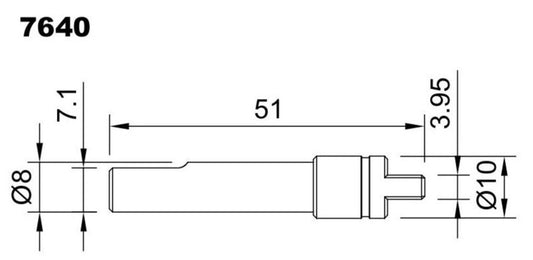 7640-ALBERO POMPA YM 1GM L=51