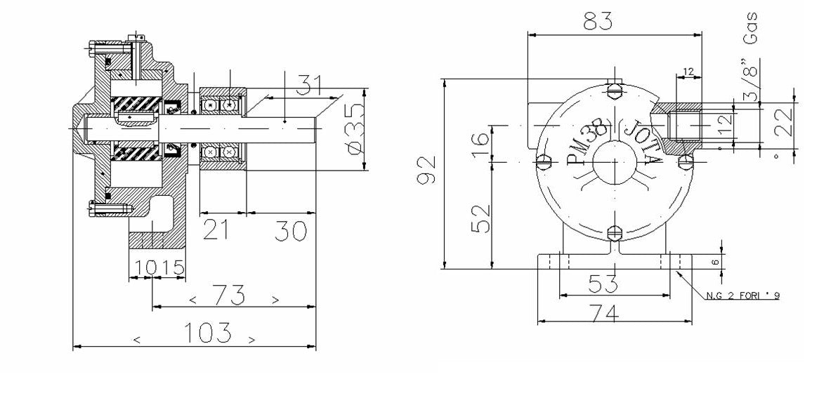 2520-POMPA PM 38 CON SUPPORTO