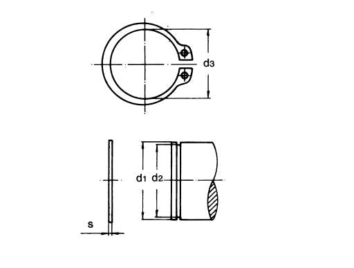 SEEGER A  8 x 0.8 UNI 3653 INOX