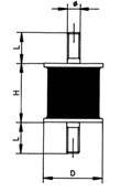 2140-SUPPORTO VV 25X25-M6-50IRHD